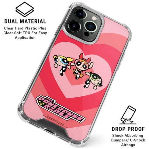 Cartoon Network Powerpuff Girls Hearts iPhone 16 Pro Max Clear Case